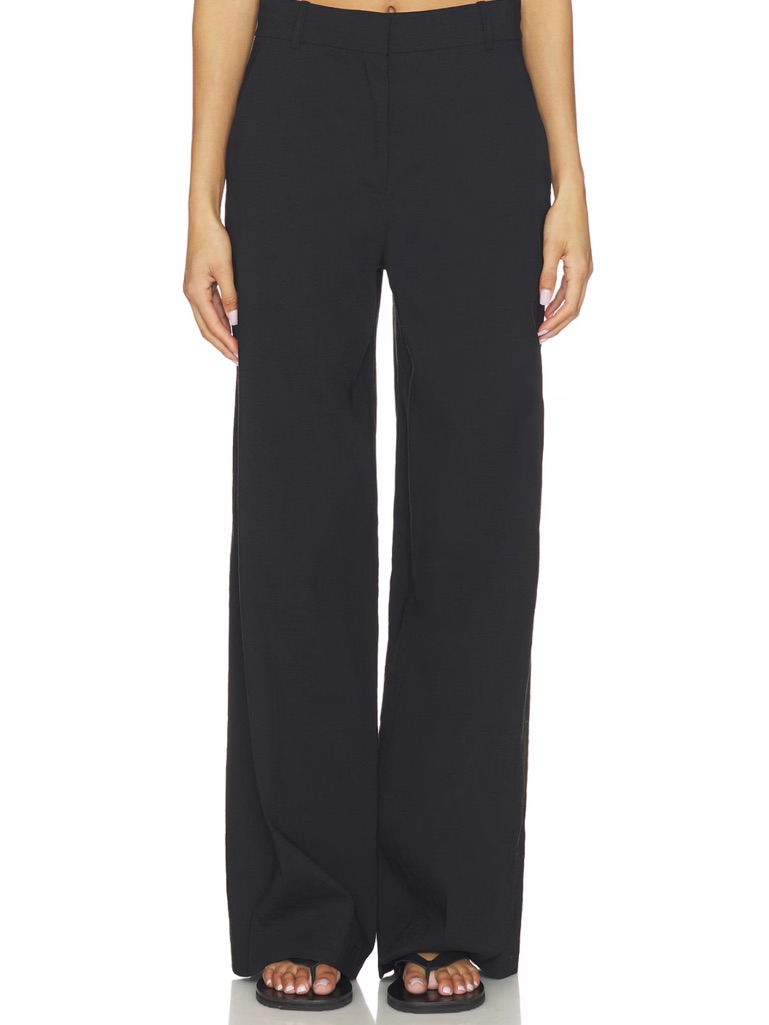 Theory High Waisted Trousers In Black